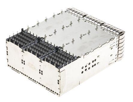2227671-3 TE Connectivity 6 Port Female Straight Cage Assembly 0.8mm Pitch Solder Termination With Light Pipe