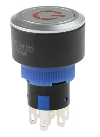175-8437 2 Poles + Lock + Red LED 220V