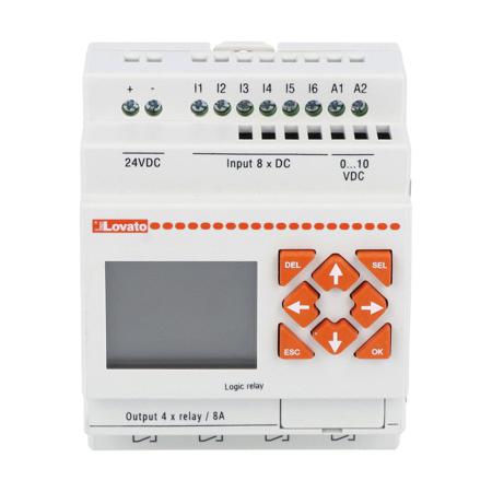 LRD12RD024 Lovato LRD PLC CPU - 8 Inputs, 4 Outputs