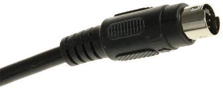 742-4286 15m 4-Pin Male Mini-DIN to 4-Pin Male Mini-DIN Black SVHS Audio Video Cable Assembly