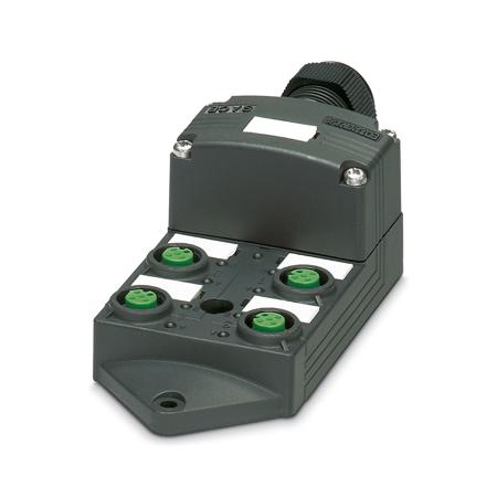 1452929 Phoenix Contact 14529 Series Sensor Hub, M12, 4 way, 4 port
