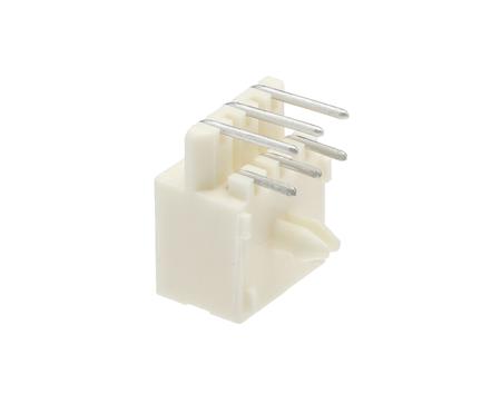 1-770969-1 TE Connectivity Mini-Universal MATE-N-LOK Series Right Angle Through Hole PCB Header, 6 Contact(s), 4.14 mm Pitch, 2