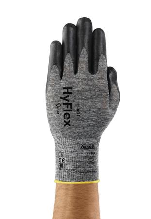 11801100 Ansell Black, Grey Nylon Extra Grip Work Gloves, Size 10, Foam Nitrile Coating