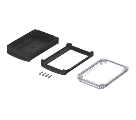 48322250-HMT1 Bopla BoVersa Series Black, Transparent Polycarbonate Desktop Enclosure, 134.9 x 88 x 42mm