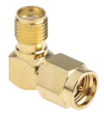 878-2362 RS PRO Right Angle 50Ω RF Adapter SMA Plug to SMA Socket 12.4GHz