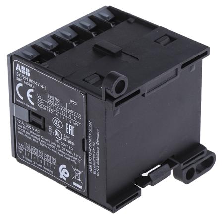 BC6-30-01-01 ABB B Range BC6 3 Pole Contactor, 3NO, 9 A, 4 kW, 24 V dc Coil