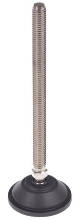 A090/022 Nu-Tech Engineering M12 PA Reinforced Nylon Adjustable Foot, 600kg Static Load Capacity 10° Tilt Angle