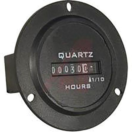 732-0001 Trumeter Hour Counter, 6 digits, Digital, Spade Terminal Connection, Voltage, 10 → 80 V dc