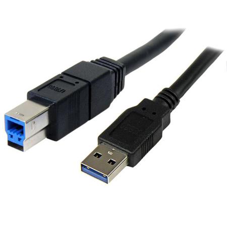 USB3SAB3MBK StarTech.com USB 3.0, Male USB A to Male USB B, 5Gbps, 3m