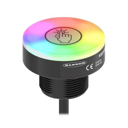 K50PTCKQP Banner Blue, Green, Red LED Indicator Lamp, 18 → 30V dc, 50mm Diameter