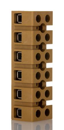 0620120000 Weidmuller MK 6/6 Series Terminal Strip, 41A, 22 → 10 AWG Wire, Screw Termination