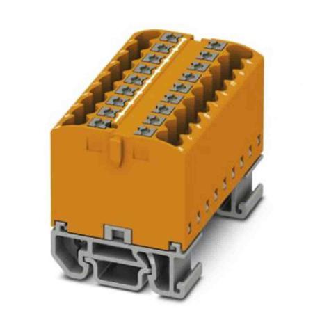 3274162 Phoenix Contact Distribution Block, 18 Way, 4mm², 24A, 690 V, Orange