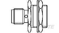 1059729-1 TE Connectivity 10597 Series, Jack Panel Mount Circular Coaxial Connector, Cable Termination, Straight Body