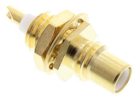 R112553000 Radiall, Jack Panel Mount SMC Connector, 50Ω, Solder Termination, Straight Body