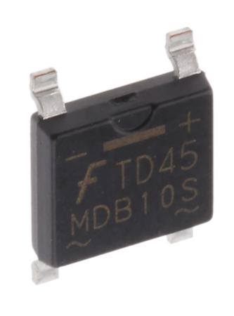 MDB10S onsemi Bridge Rectifier, 1A, 1000V, 4-Pin