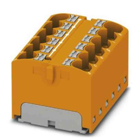 3273830 Phoenix Contact Distribution Block, 12 Way, 0.2 → 6mm², 32A, 450 V, Orange