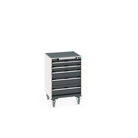 40402033-19V Bott, 5 Drawer Sheet Steel Floor Standing Storage Cabinet, 650 X 650 X 985mm