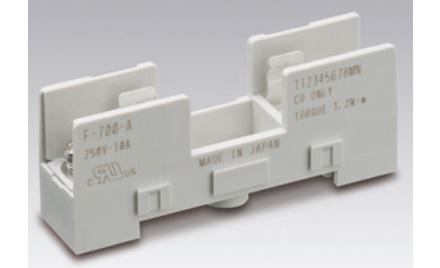 F-700-A Sato Parts 10A Rail Mount Fuse Holder for 6.3 x 32 mm, 6.35 x 30 x 6.35 x 31.8 mm Fuse, 1P, 250V
