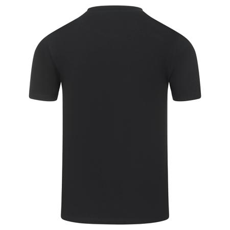 1005R-B-M Orn Black Cotton, Recycled Polyester Short Sleeve T-Shirt, UK- M, EUR- M