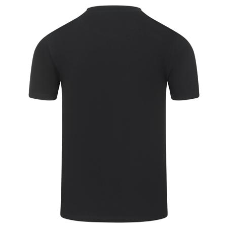 1005R-B-M Orn Black Cotton, Recycled Polyester Short Sleeve T-Shirt, UK- M, EUR- M