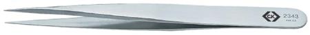 T2343 CK 130 mm, Stainless Steel, Fine, Straight, Tweezer