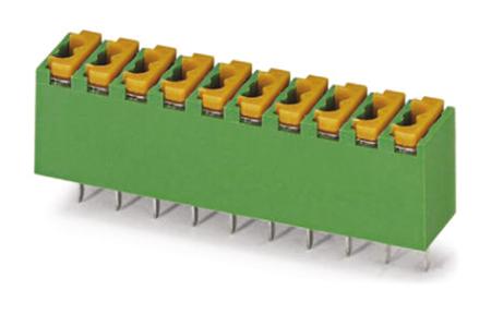 1891140 Phoenix Contact FK-MPT 0.5/10-3.5 Series PCB Terminal Block, 10-Contact, 3.5mm Pitch, Through Hole Mount, Spring Cage