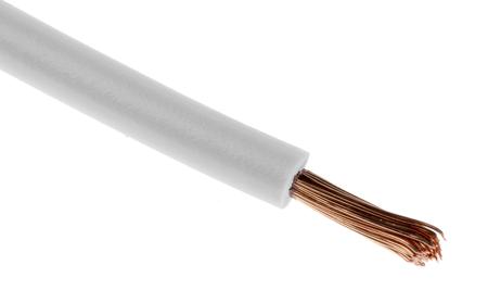361-765 RS Pro White, 100m PVC 2491X Equipment Wire, 1 mm² CSA , 750 V 17 AWG