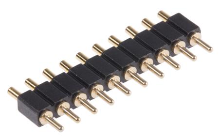 811-S1-010-10-016101 Preci-Dip 811 Series Straight Through Hole Spring Loaded Connector, 10 Contact(s), 2.54 mm Pitch, 1 Row, Shrouded