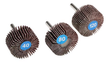 189-5757 RS PRO Aluminium Oxide Flap Wheel, 40mm Diameter, P40, P80, P120 Grit