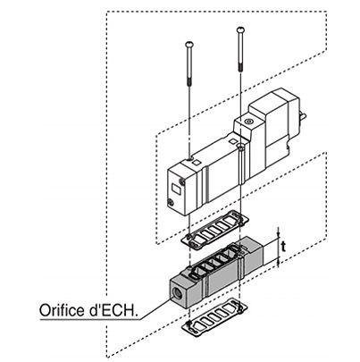 SY5000-39-16FA-Q SMC SY5000 Spacer,