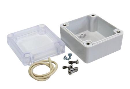 RP1020C Hammond RP Series Light Grey Polycarbonate General Purpose Enclosure, IP65, Clear Lid, 65 x 60 x 40mm