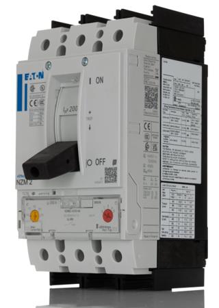 269216 NZMB2-A200-NA Eaton Moeller Thermal Magnetic Circuit Breaker - 3 Pole 440V ac Voltage Rating DIN Rail, 200A Current Rating