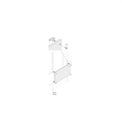 1STQ007476A0000 ABB PPFB Series RAL 7035 Light Grey Pickled Steel Sheet Blind Panel, 1900mm H, 400mm W, 400mm L, for Use with PPFB2004
