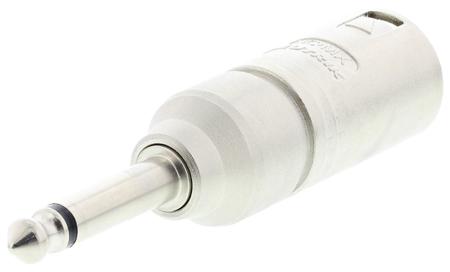 NA2MP Neutrik AV Adapter, Male 1/4 in Mono to Male XLR