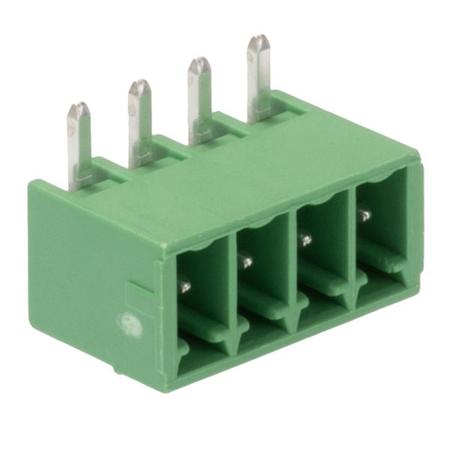 1844236 Phoenix Contact, 3.5mm Pitch, MC 1.5/4-G-3.5, 4 Way, , Pluggable Terminal Block, Header, Wave Soldering, Solder