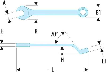 41-21 Facom Chrome Combination Spanner, 21 mm