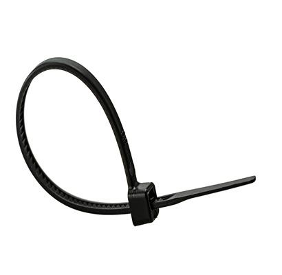 642-833 RS PRO Cable Ties, 100mm x 2.5 mm, Black Nylon, Pk-100