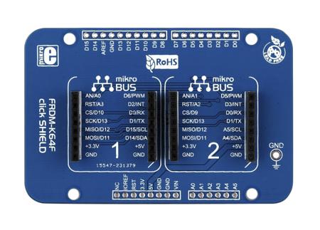 MIKROE-1794 MikroElektronika FRDM K64 Click Shield