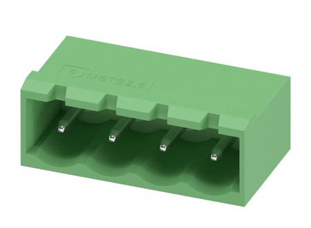 1757268 Phoenix Contact, 5.08mm Pitch, MSTBA 2.5/ 4-G-5.08, 4 Way, Right Angle, Pluggable Terminal Block, Header, Wave