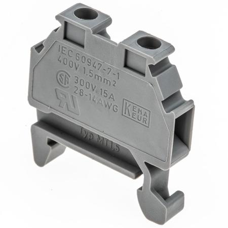 3100305 Phoenix Contact  MT 1.5 Series Grey, 0.14 → 1.5mm², Single-Level, Screw Termination