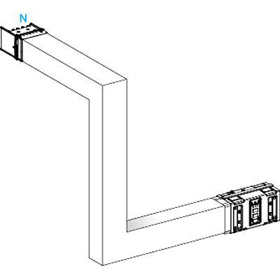 KSA630DMBL43A Schneider Electric Cross Elbow Busbar Trunking, 290 → 800mm, 630A, Canalis Series