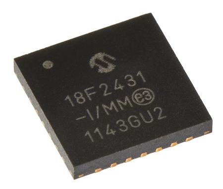 PIC18F2431-I-MM Microchip PIC18F2431-I/MM, 8bit PIC Microcontroller, 40MHz, 16.384 kB, 256 B Flash, 28-Pin QFN-S