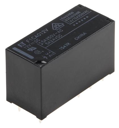 FTR-F1CA012V Fujitsu PCB Mount Power Relay, 12V dc Coil, 5A Switching Current, DPDT