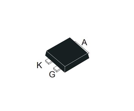 X0115MUF STMicroelectronics , Thyristor 600V, 1A 0.15mA