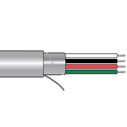 2461C BK021 Alpha Wire Alpha Essentials Communication & Control Control Cable, 4 Cores, 0.25 mm² 24 AWG, Screened, 1000 ft, Yellow