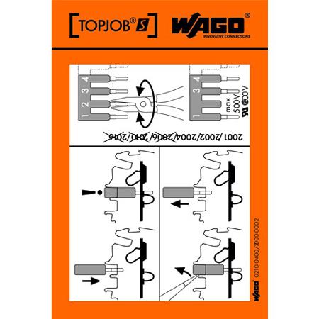 210-400/2000-002 WAGO Pre-Printed Label. Quantity: 100EA