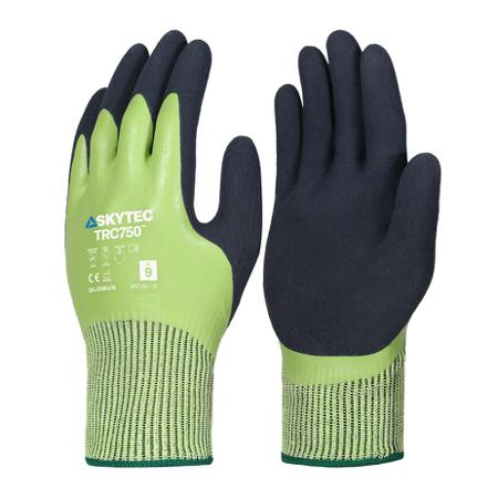 SKG00080EL Skytec TRC750 Black, Green 13 Gauge HPPE, Nylon, Steel Fibre Abrasion Resistant, Cut Resistant Work Gloves, Size XXL,