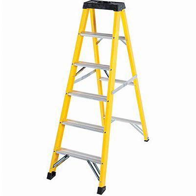 285-156 RS PRO Aluminium, Fiberglass 6 steps Step Ladder, 3.05m open length