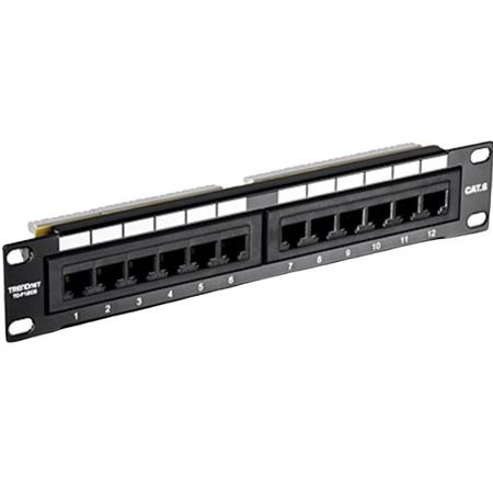 TC-P12C6 Trendnet TC Series Cat6 12 Port RJ45 Patch Panel Unshielded Black