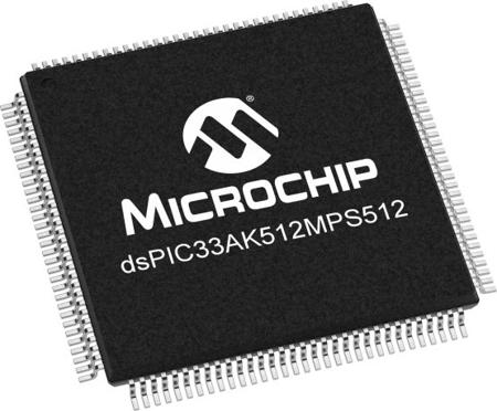 dsPIC33AK512MPS512T-I/PT  Microchip dsPIC33A, 16bit Digital Signal Processor 200MHz 512 KB Flash 128-Pin TQFP